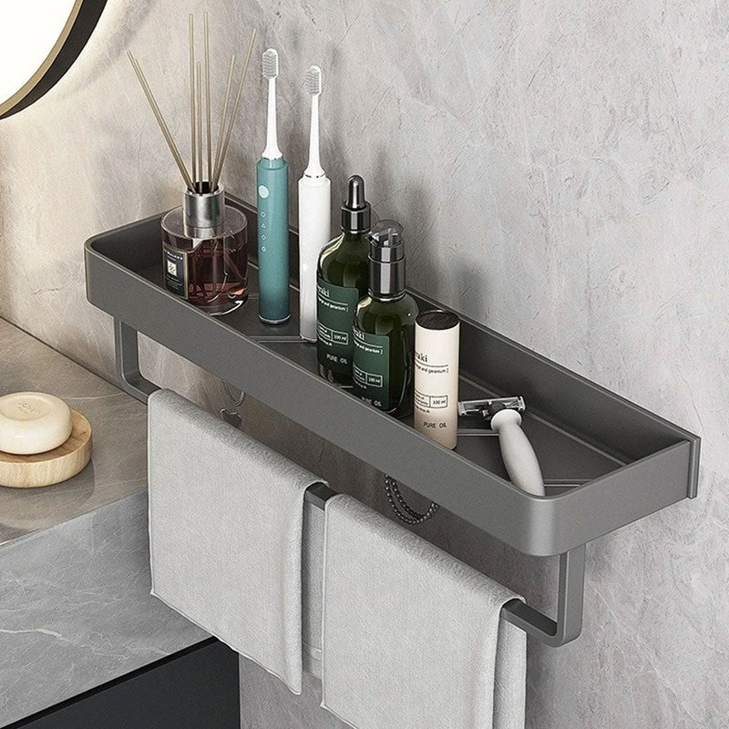 Wall Rack for Bathroom with Shelf and Towel Rail in Modern Design