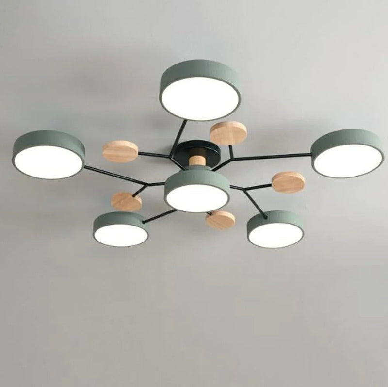 Modern Multi-Arm LED Semi-Flush Ceiling Light