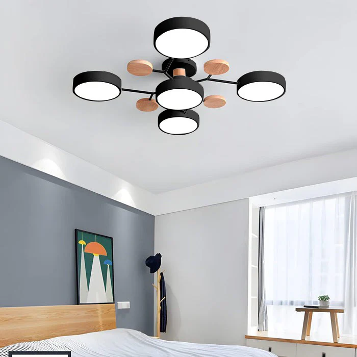Modern Multi-Arm LED Semi-Flush Ceiling Light