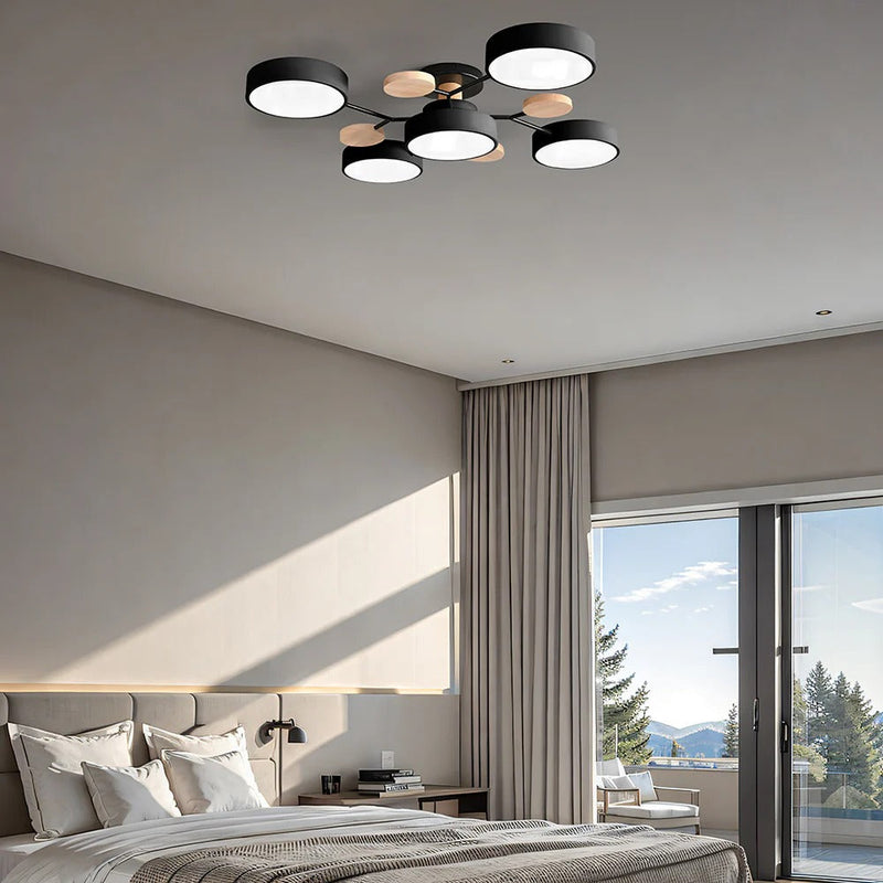 Modern Multi-Arm LED Semi-Flush Ceiling Light