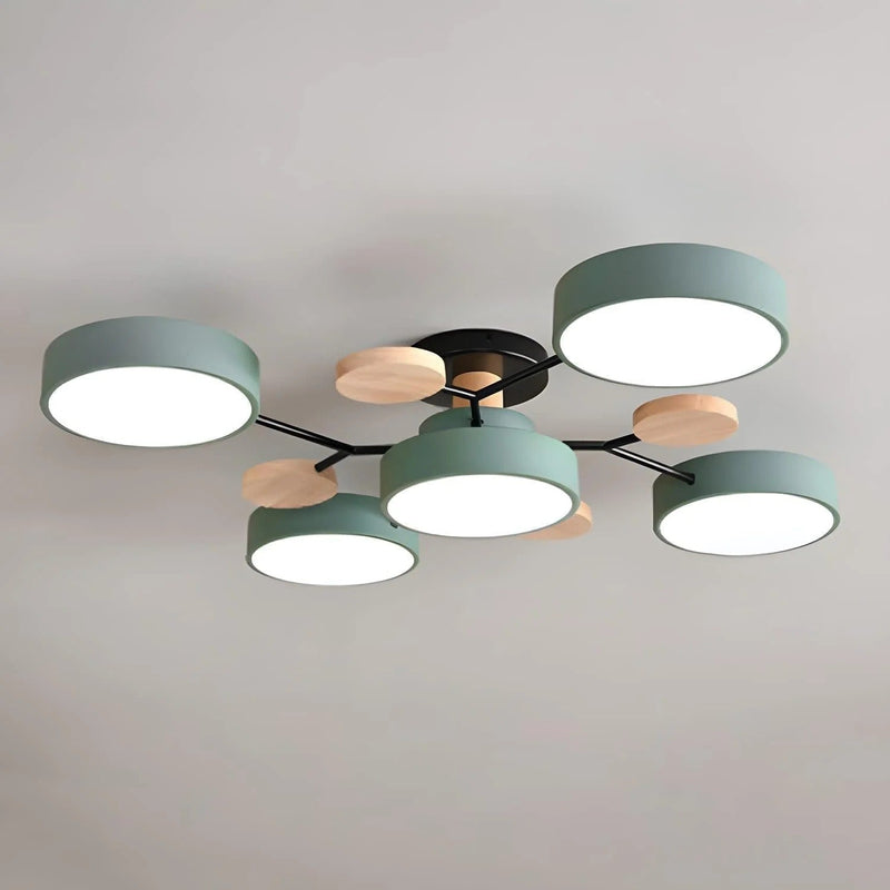 Modern Multi-Arm LED Semi-Flush Ceiling Light