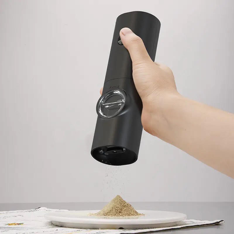 Rechargeable Electric Salt and Pepper Grinder Set with Charging Base