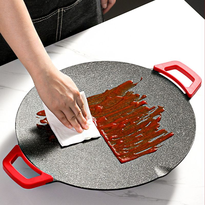 Round Electric Tabletop Grill with Adjustable Temperature Control