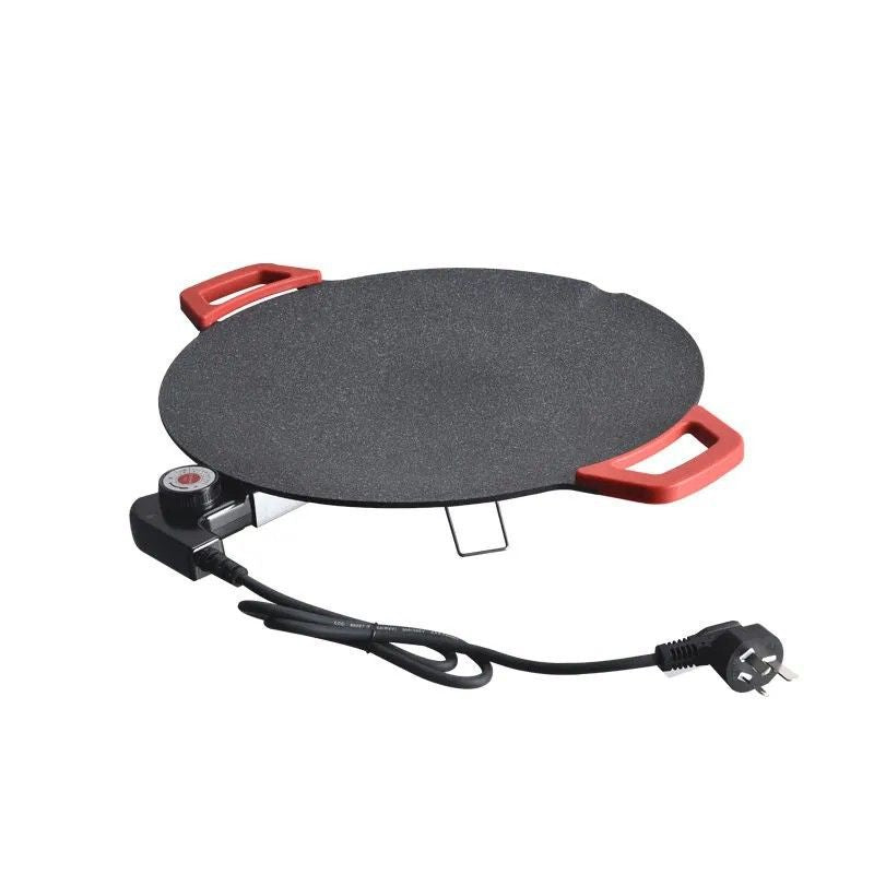 Round Electric Tabletop Grill with Adjustable Temperature Control