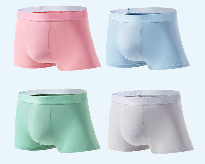 Men's Four-Pack Seamless Nylon-Blend Boxer Shorts with Stretch Fit