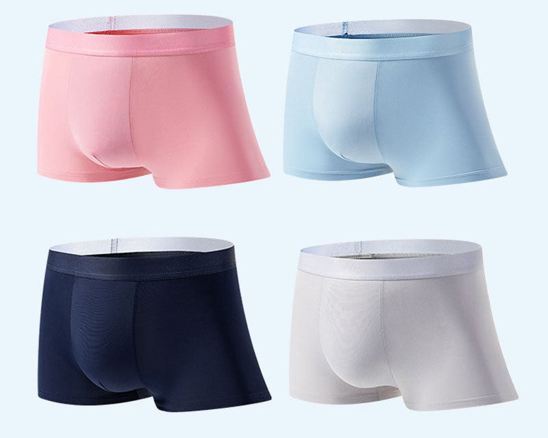Men's Four-Pack Seamless Nylon-Blend Boxer Shorts with Stretch Fit