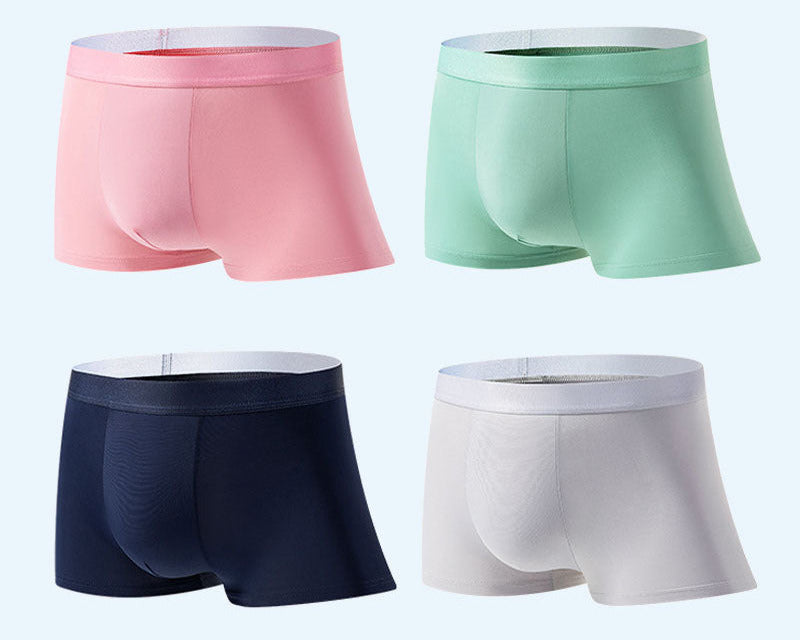 Men's Four-Pack Seamless Nylon-Blend Boxer Shorts with Stretch Fit