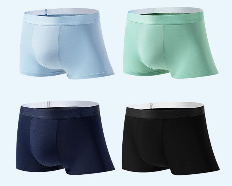 Men's Four-Pack Seamless Nylon-Blend Boxer Shorts with Stretch Fit