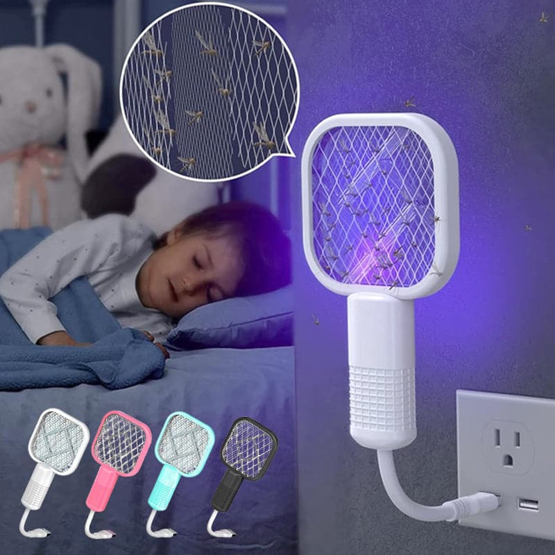 USB Electric Mosquito Swatter with Purple LED Light