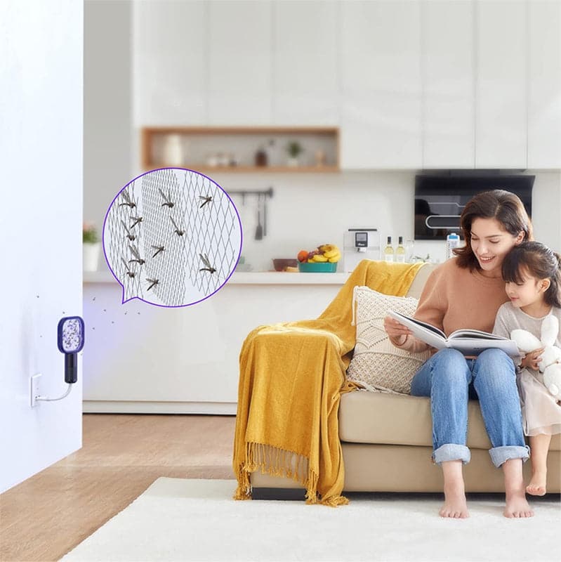USB Electric Mosquito Swatter with Purple LED Light