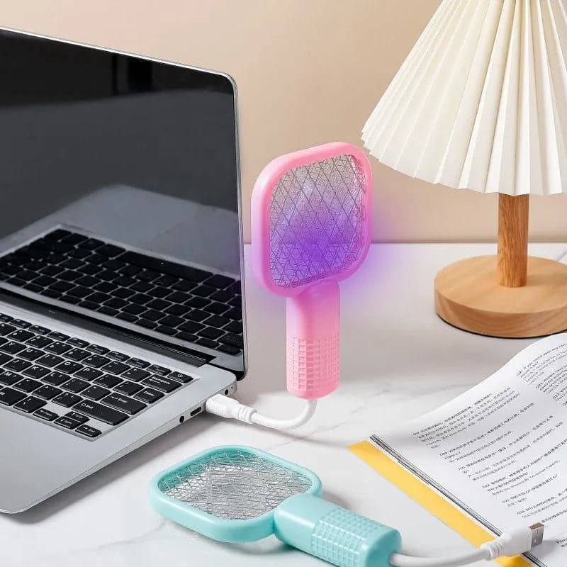 USB Electric Mosquito Swatter with Purple LED Light