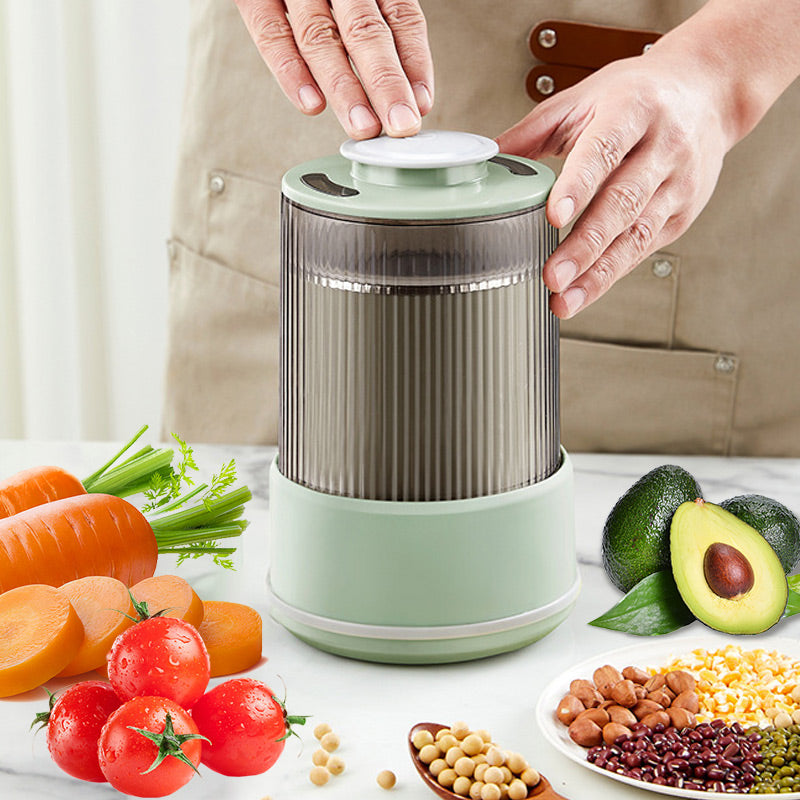 500 g Electric Food Grinder with Stainless Steel Chamber & Safety Lock