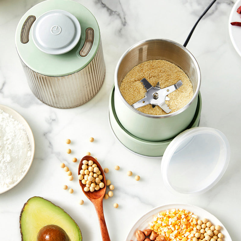 500 g Electric Food Grinder with Stainless Steel Chamber & Safety Lock