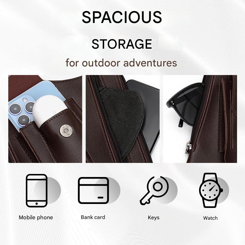 Anti-Theft PU Leather Crossbody Bag for Men