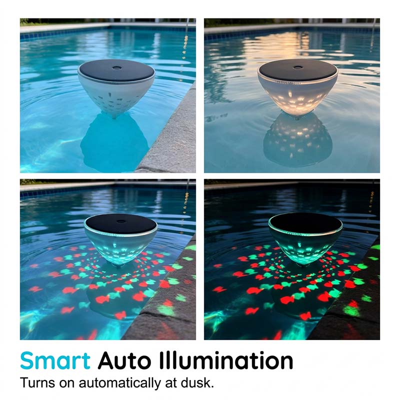 Solar Floating Fish Projection Pool Light