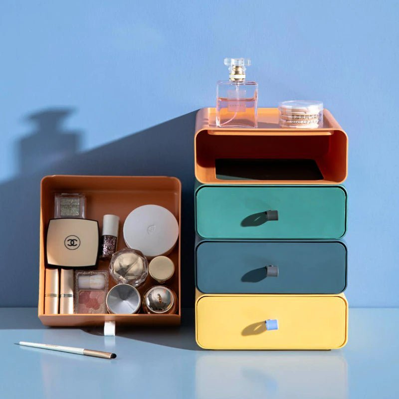 Stackable Storage Boxes with Drawer for Stylish and Organised Storage