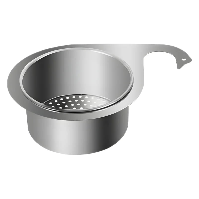 Stainless Steel Hanging Sink Strainer Basket with Faucet Cutout
