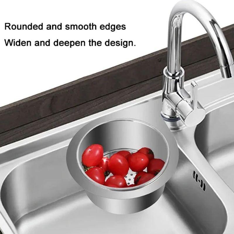 Stainless Steel Hanging Sink Strainer Basket with Faucet Cutout