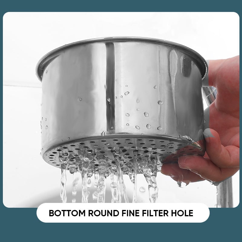 Stainless Steel Hanging Sink Strainer Basket with Faucet Cutout