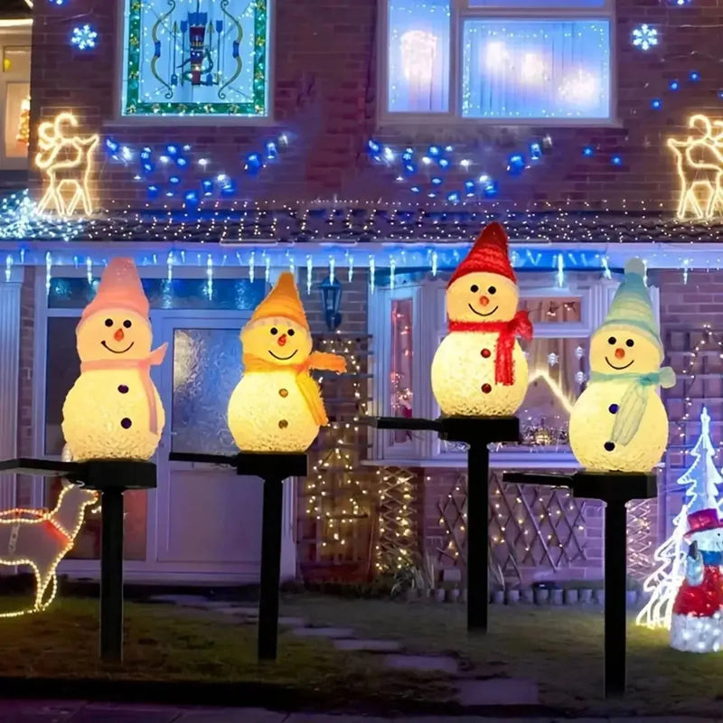 Illuminated Christmas Snowman Garden Stake Light