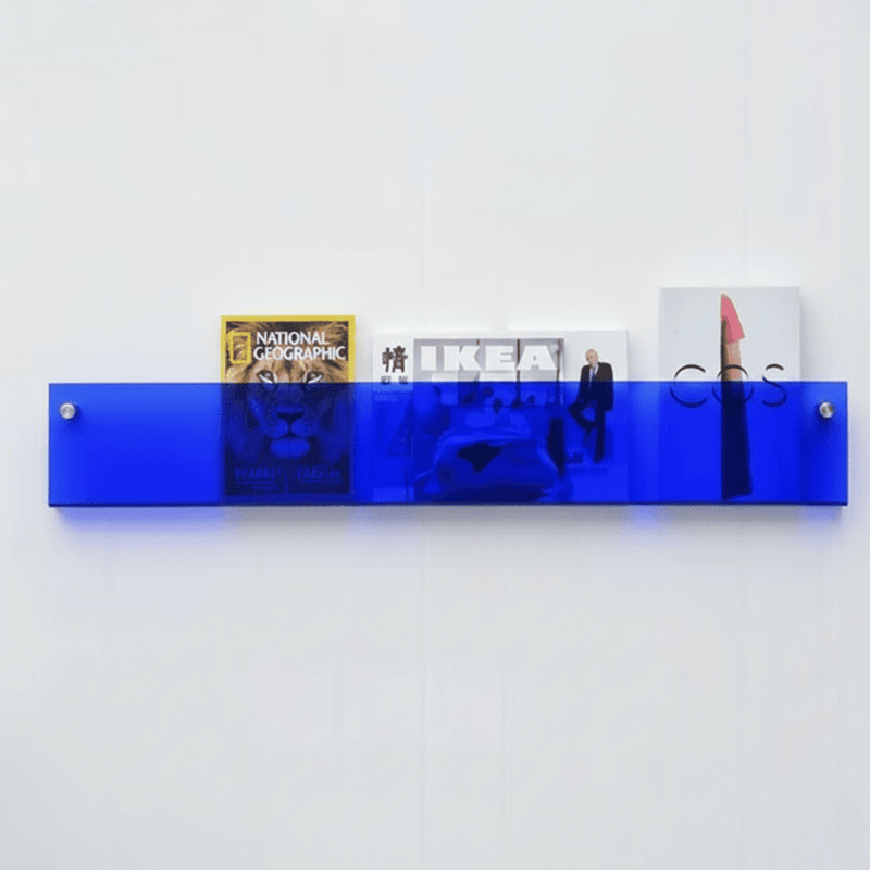 Acrylic Wall-Mounted Magazine Rack for Stylish Home and Office Organisation