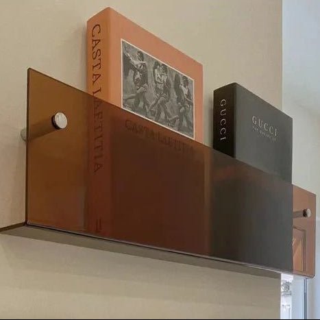 Acrylic Wall-Mounted Magazine Rack for Stylish Home and Office Organisation
