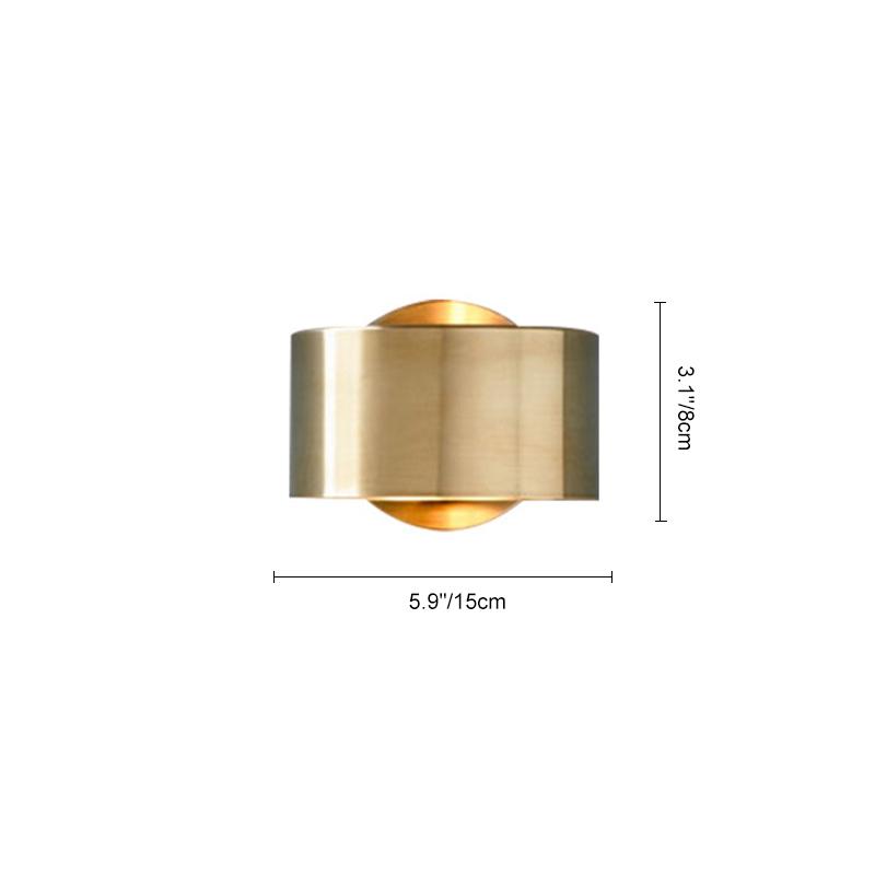 Brushed Brass Up & Down Wall Sconce with Minimalist Design