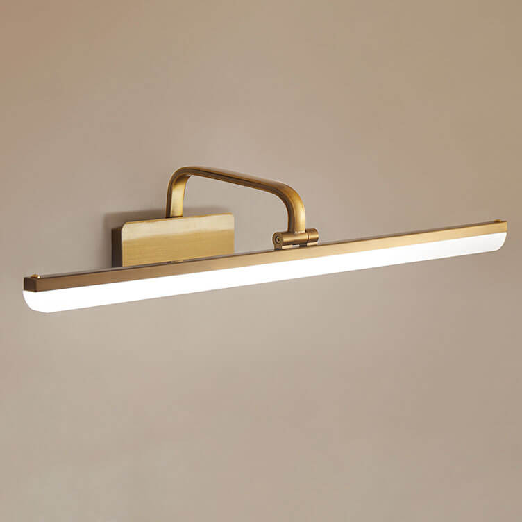 Modern LED Vanity Wall Light with Adjustable Gold Bar