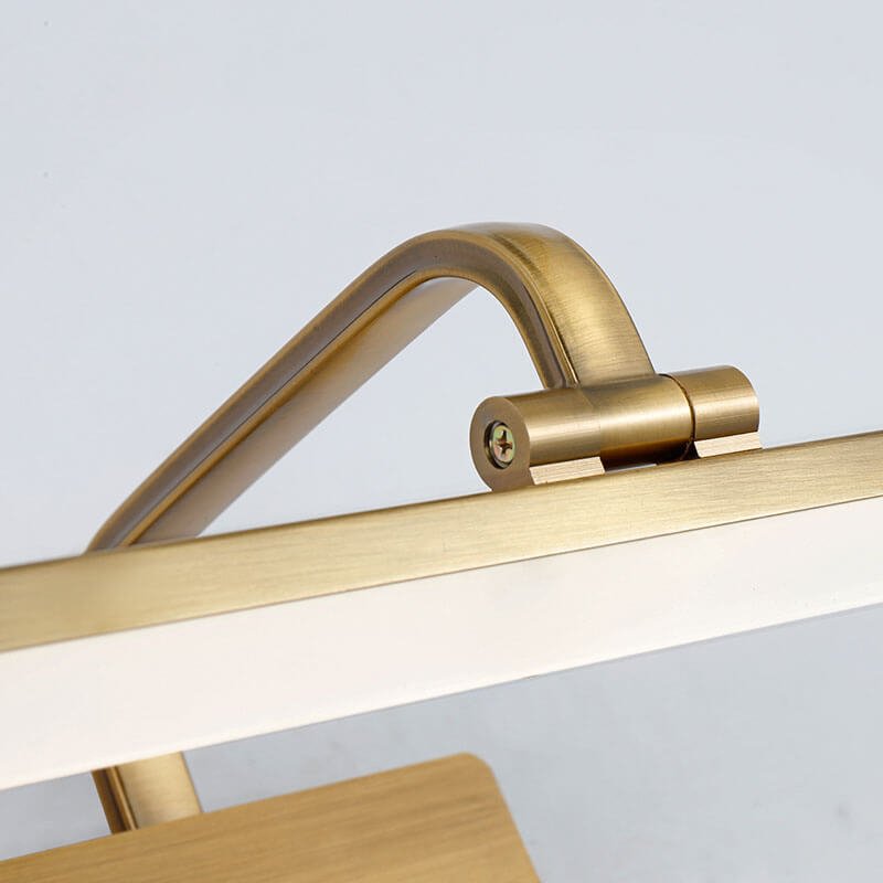 Modern LED Vanity Wall Light with Adjustable Gold Bar