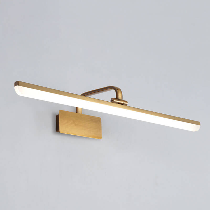 Modern LED Vanity Wall Light with Adjustable Gold Bar