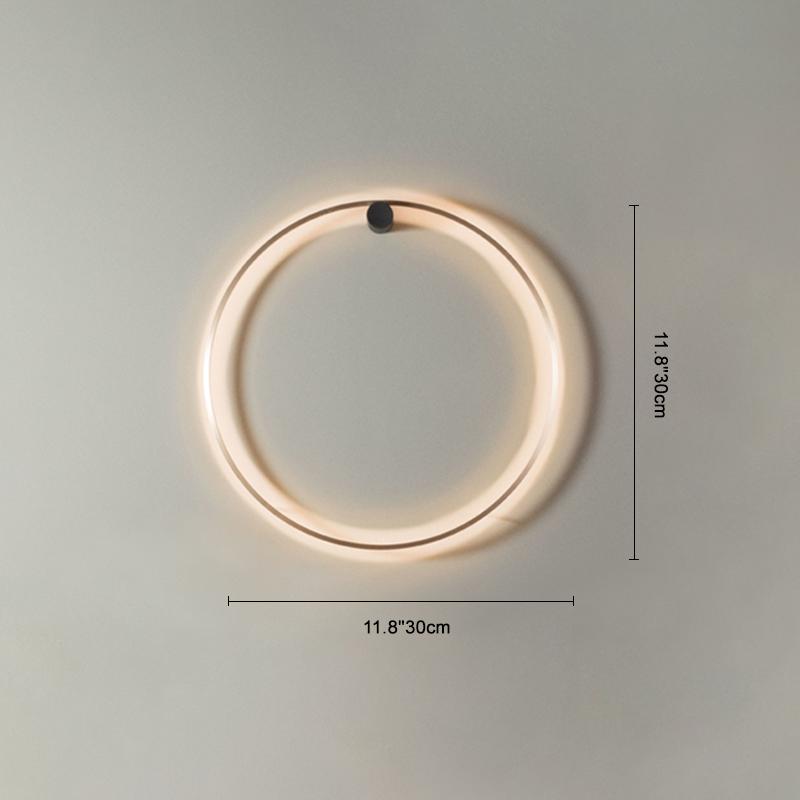 Minimalist Circular LED Wall Sconce with Warm Ring Light