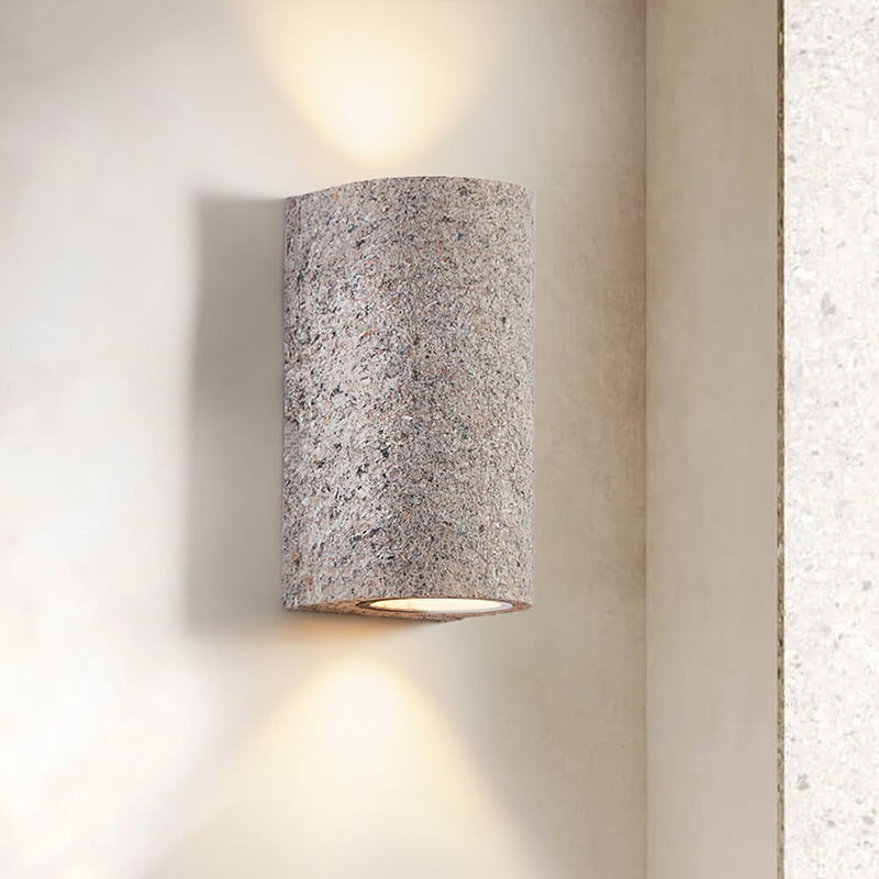 Textured Cylinder LED Wall Sconce with Warm Up & Down Light