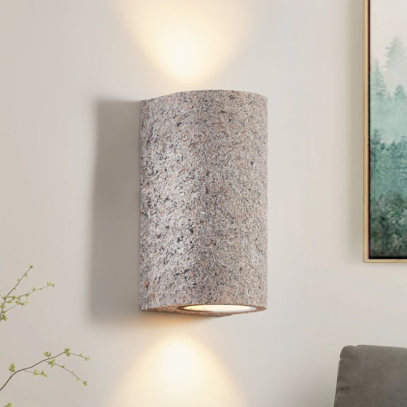 Textured Cylinder LED Wall Sconce with Warm Up & Down Light