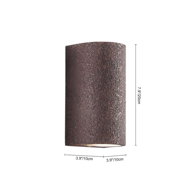 Textured Cylinder LED Wall Sconce with Warm Up & Down Light
