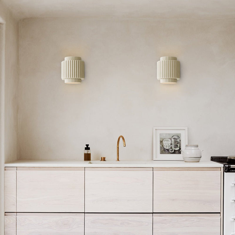 Nordic Fluted Wall Sconce with Soft Up & Down Light
