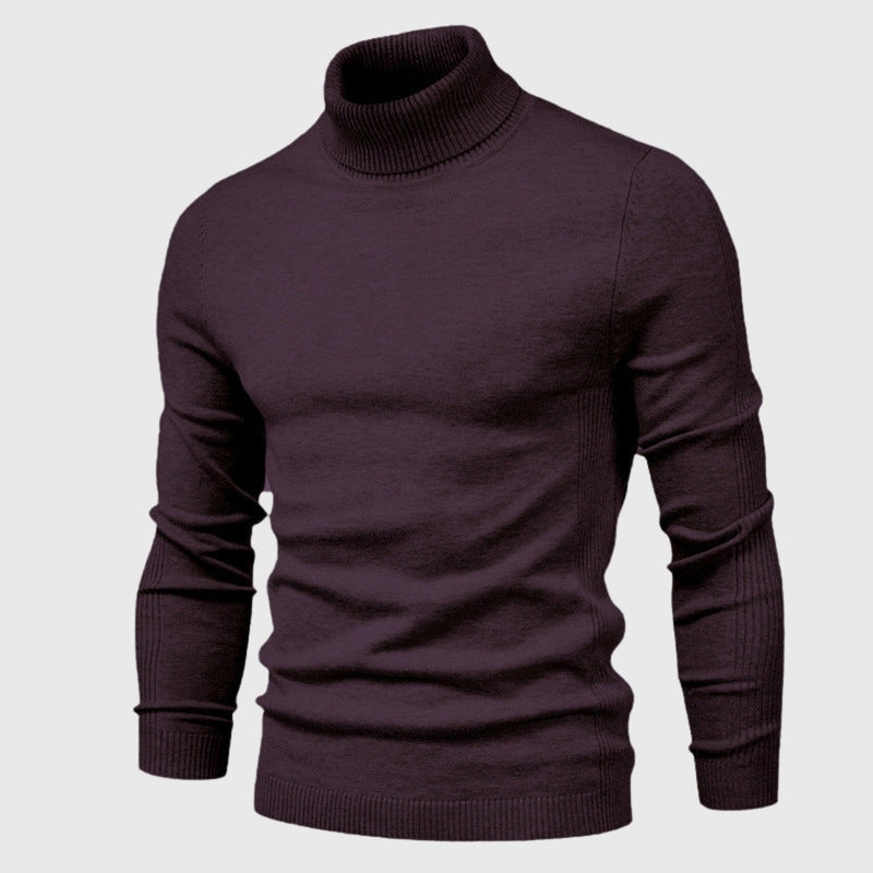 Classic Roll Neck Jumper for Men with Comfortable Fit and Timeless Style