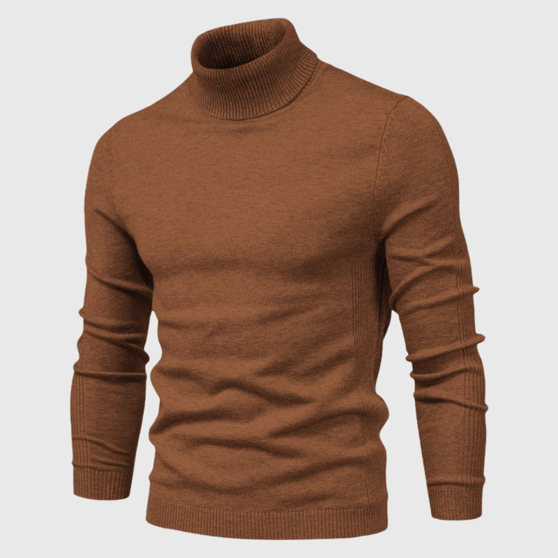 Classic Roll Neck Jumper for Men with Comfortable Fit and Timeless Style