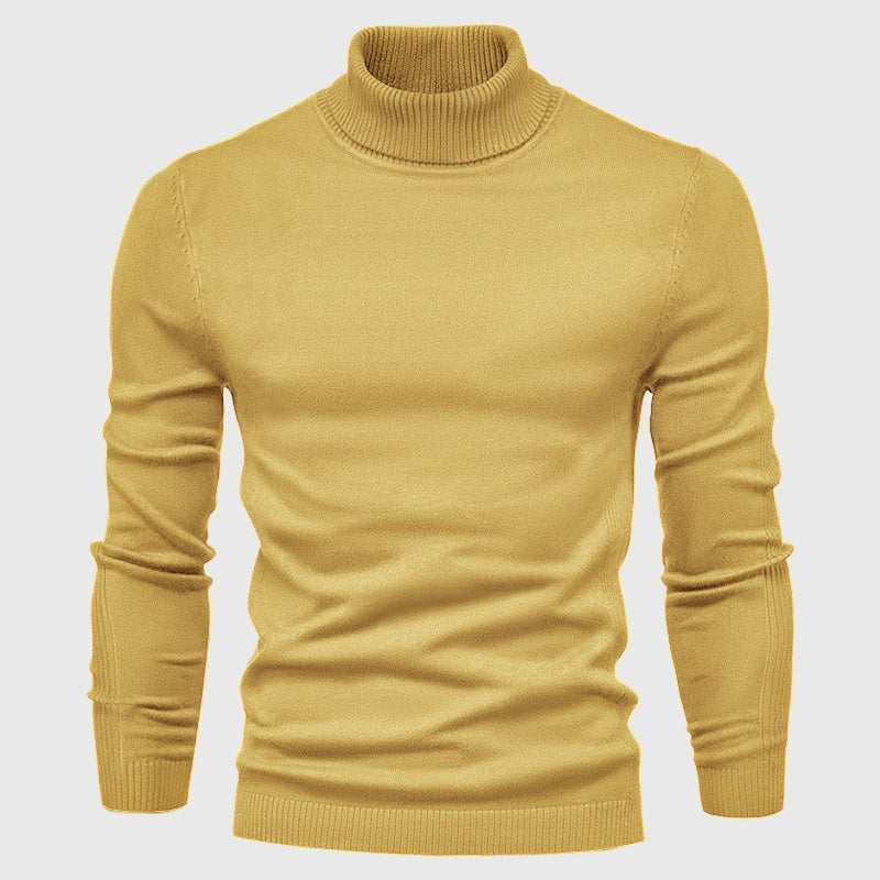 Classic Roll Neck Jumper for Men with Comfortable Fit and Timeless Style