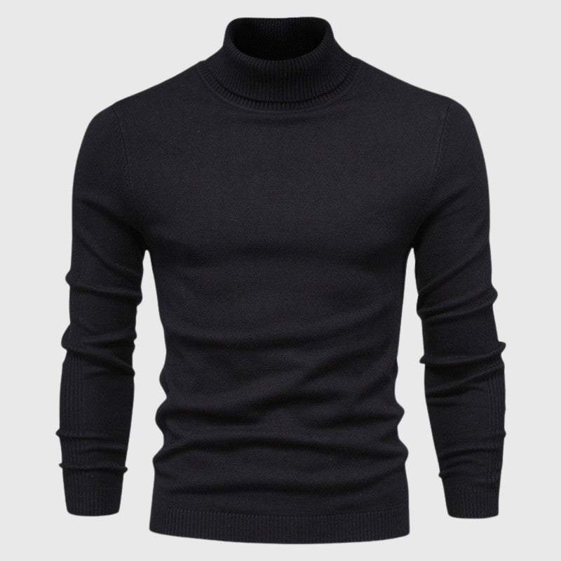 Classic Roll Neck Jumper for Men with Comfortable Fit and Timeless Style