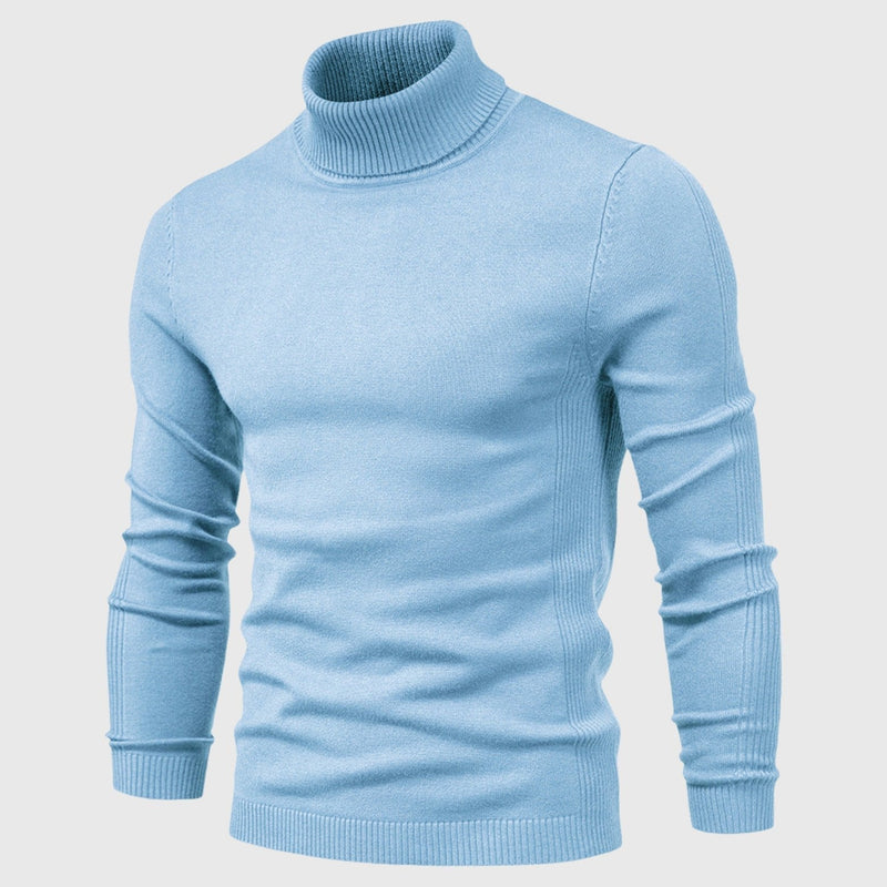 Classic Roll Neck Jumper for Men with Comfortable Fit and Timeless Style