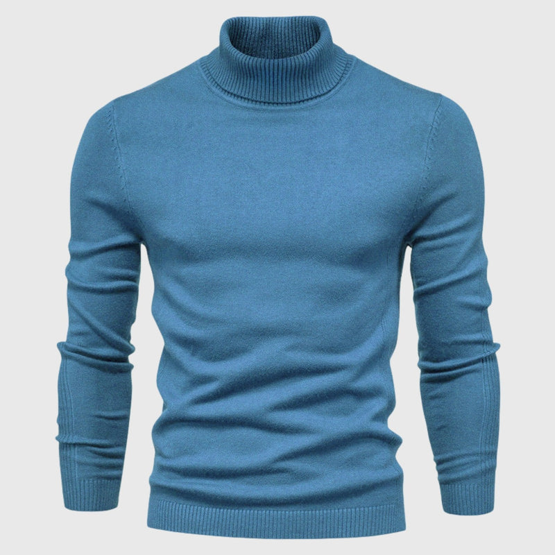 Classic Roll Neck Jumper for Men with Comfortable Fit and Timeless Style