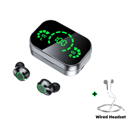 True Wireless Earbuds with Digital Battery Display Charging Case