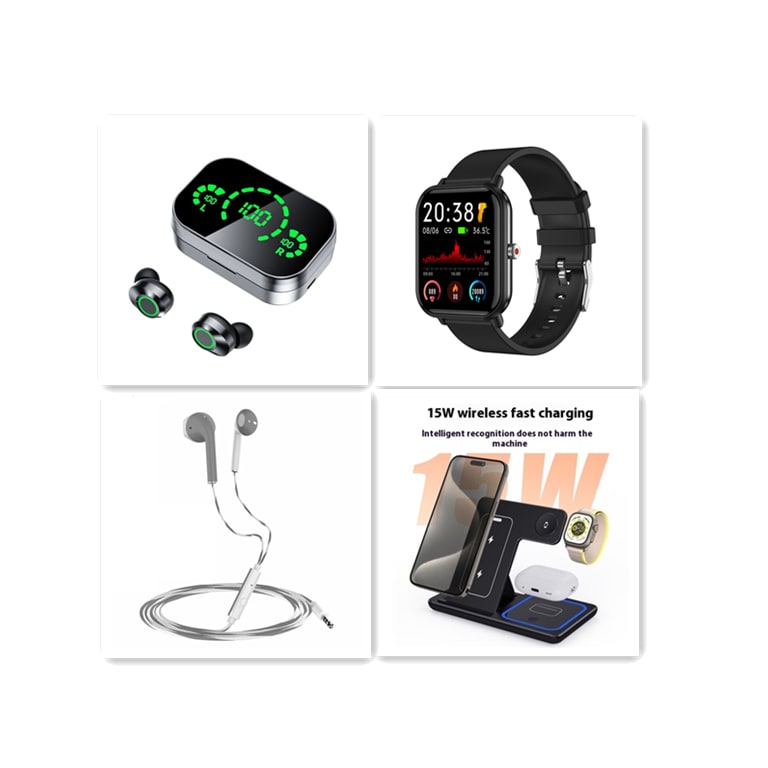 True Wireless Earbuds with Digital Battery Display Charging Case