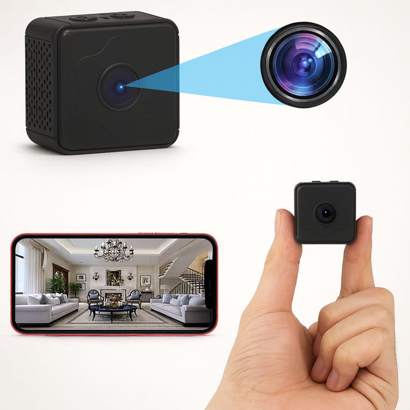 Compact Wireless Security Camera with Night Vision and Motion Detection