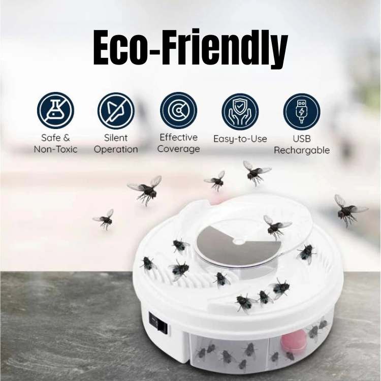 Electric Fly Trap with Silent Rotating System for Indoor and Outdoor Use
