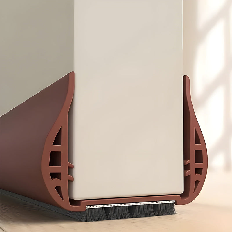 Adjustable Under-Door Seal with Brush and Draft Protection
