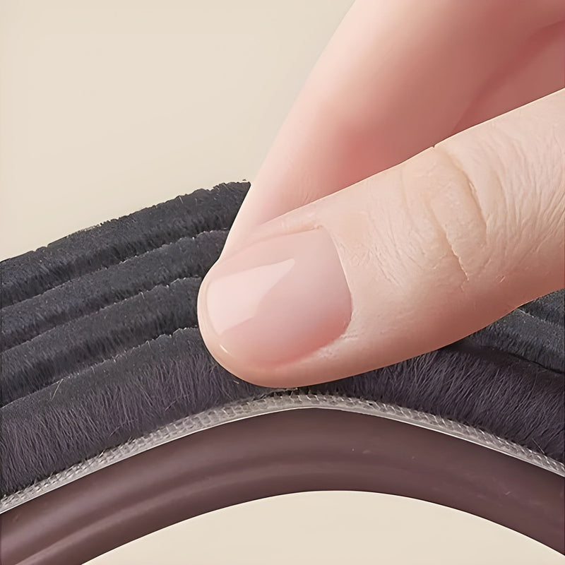 Adjustable Under-Door Seal with Brush and Draft Protection