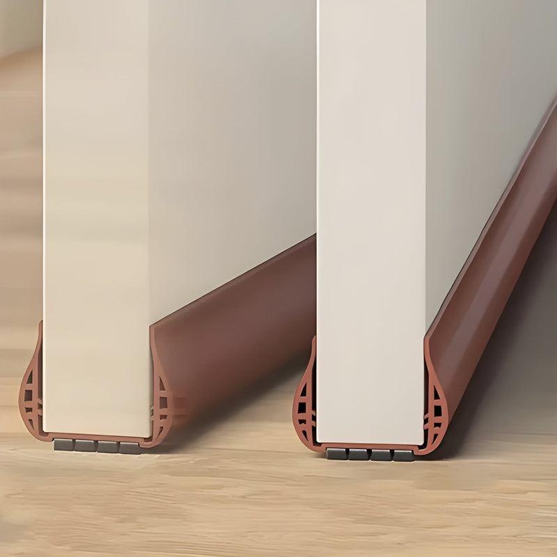 Adjustable Under-Door Seal with Brush and Draft Protection