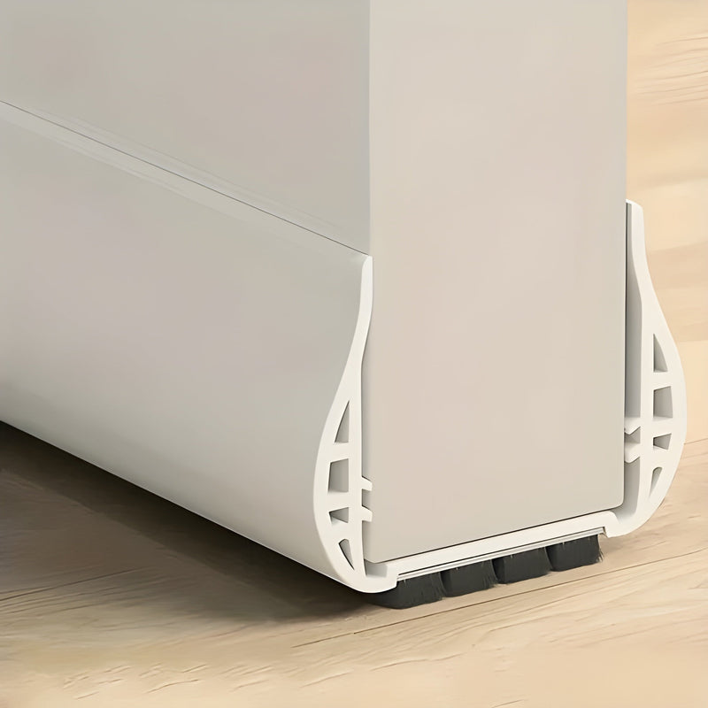 Adjustable Under-Door Seal with Brush and Draft Protection