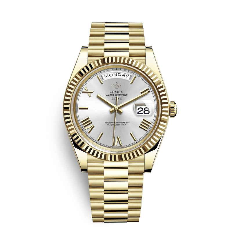 Men’s Watch with Day and Date Display – Timeless and Elegant